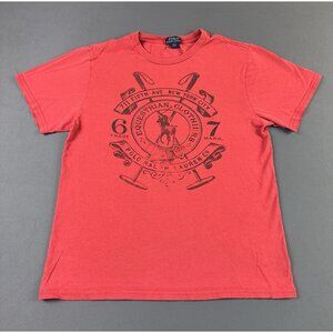 Rare Vintage Y2K Polo Ralph Lauren Red Shirt Youth Large Streetwear Hype Promo